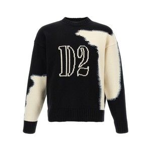 Dsquared2 Two-Tone Wool Crewneck Sweater - NWT